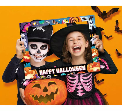 Caja 12 Marco Photocall Halloween colorido 80x60 cm