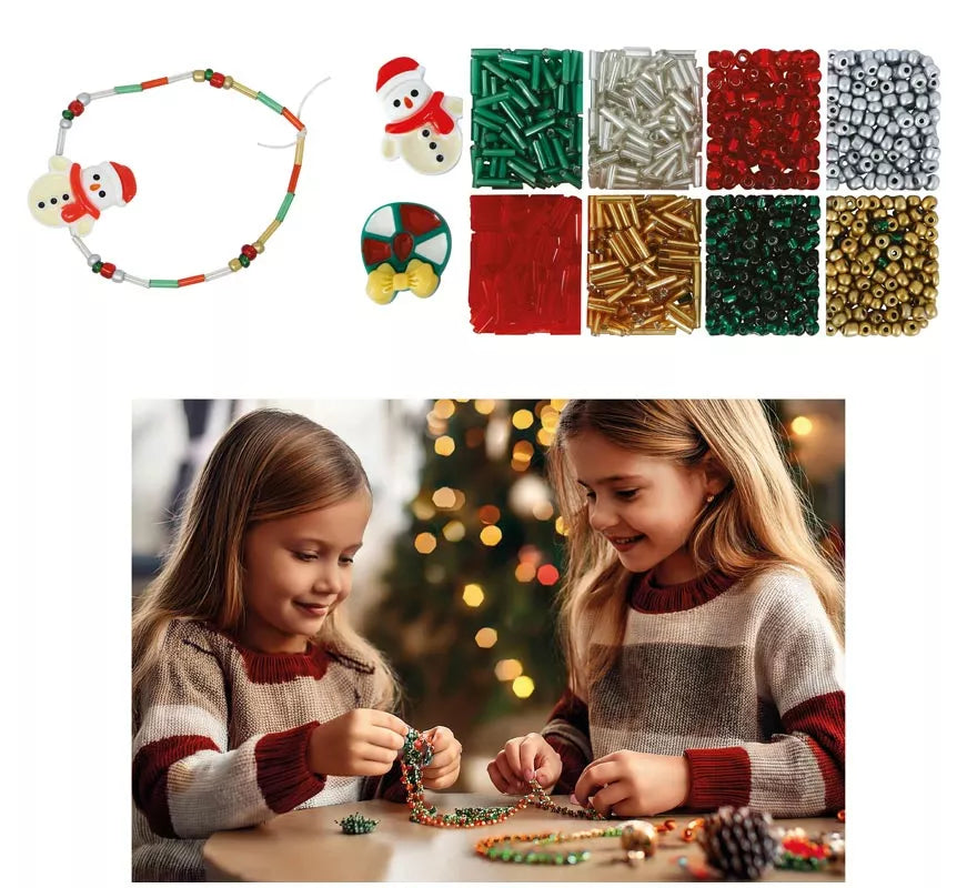 Caja de 1100 Piezas para Pulseras de Navidad