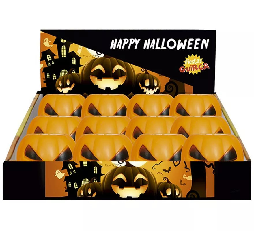 Caja de 12 Calabazas Goma con Fantasma 5 cm