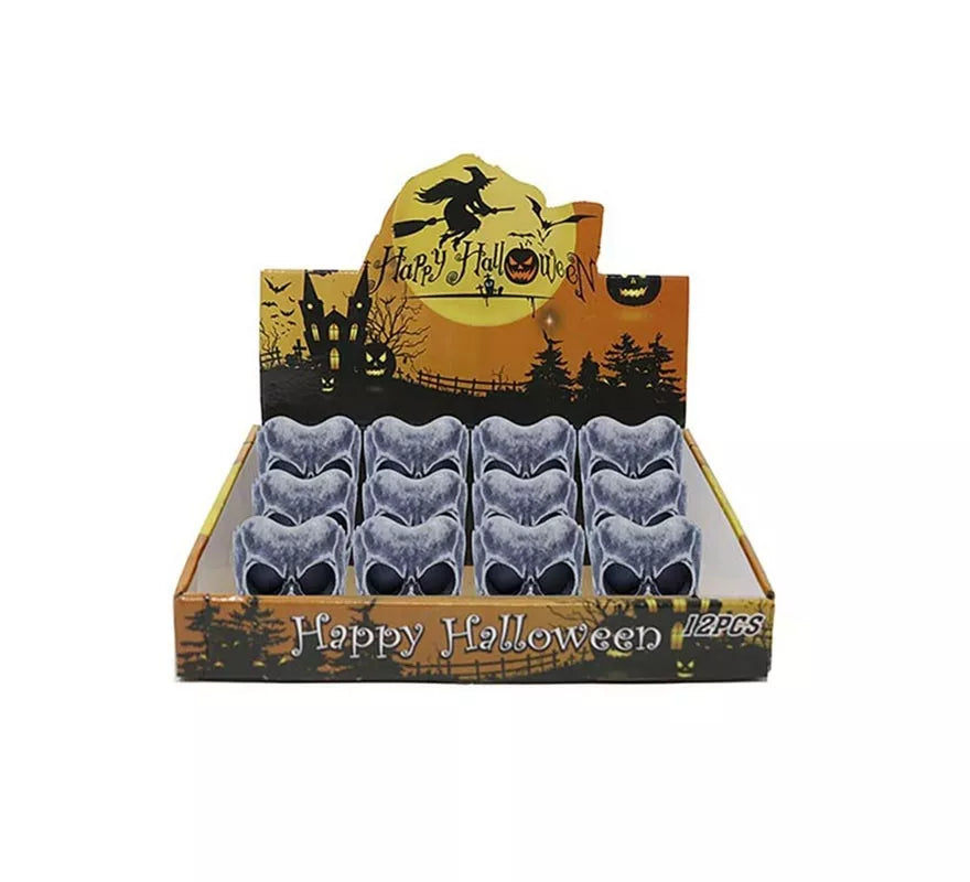 Translation missing: en.Caja de 12 Calaveras con Vela Led de 6 cm