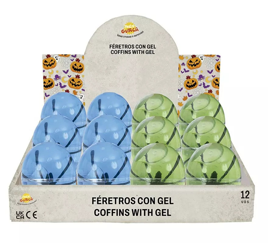 Caja de 12 Huevos Araña con Gel 6 cm