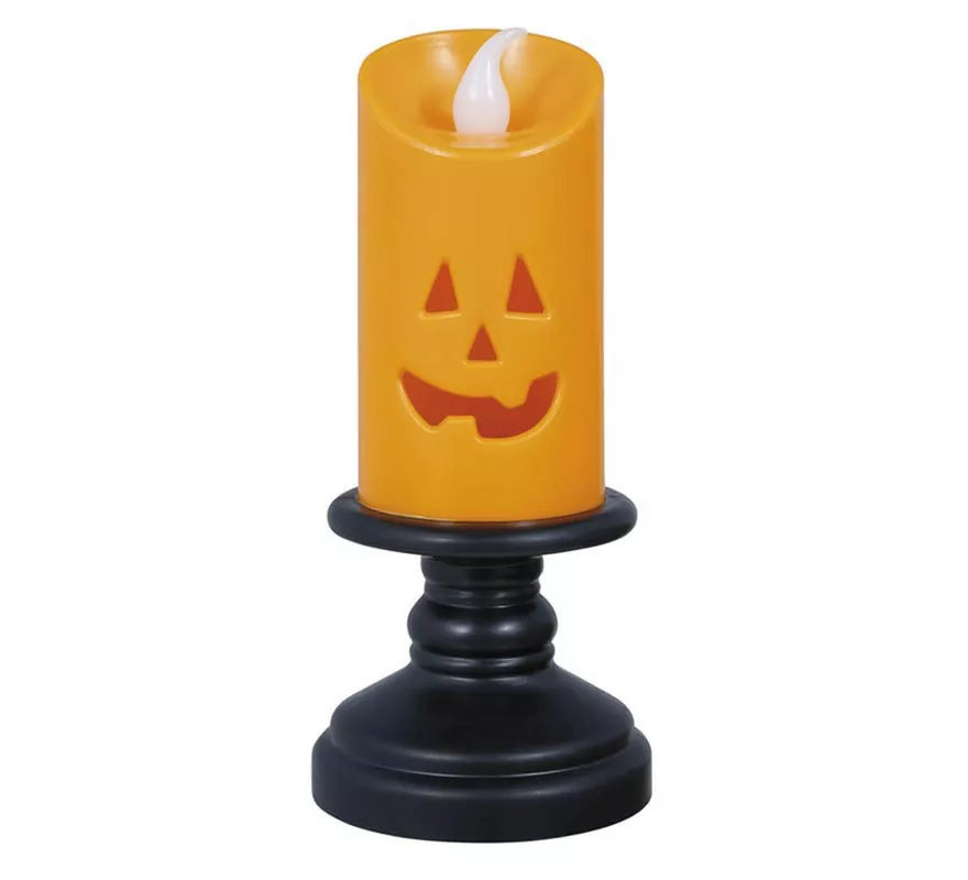 Caja de 12 Velas naranja con luz de 12,5 cm