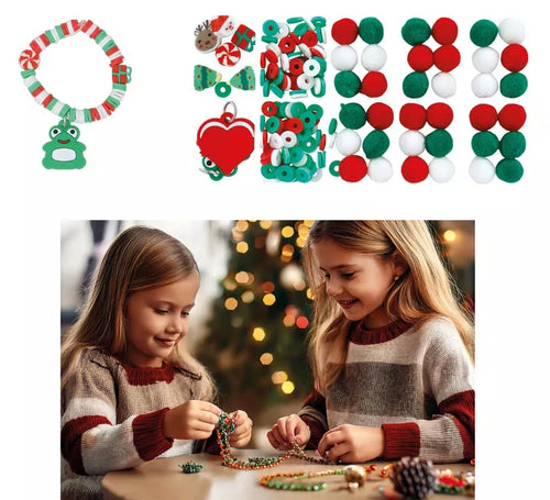 Caja de 164 Piezas para Pulseras de Navidad