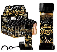 Box of 24 Happy New Year Bubble Jars 14 cm