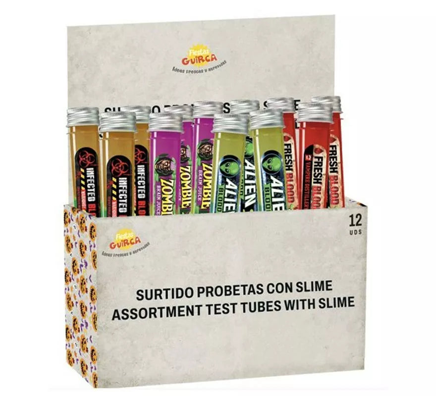 Caja de 24 Probetas Surtidas con Slime