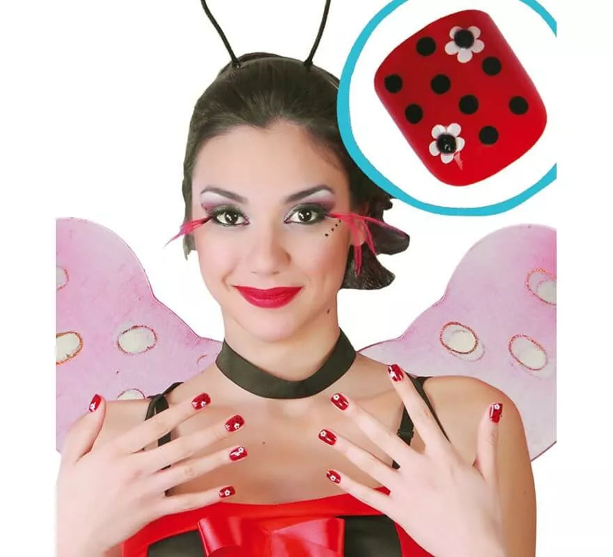Translation missing: en.Caja de 24 uñas de Mariquita con pegamento