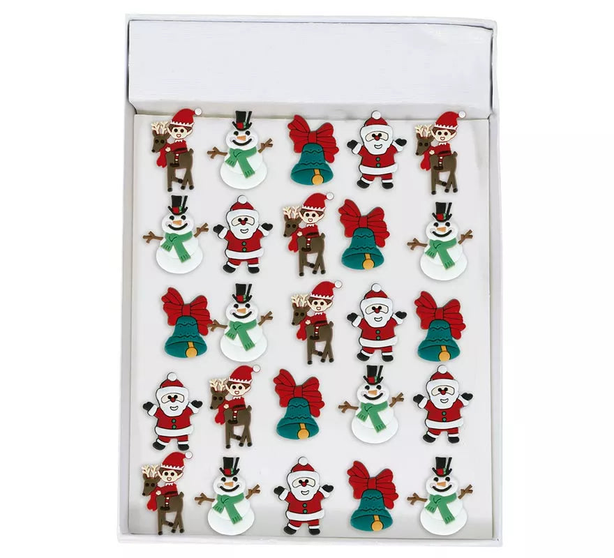 Caja de 25 Anillos de Navidad con Luz de 3,5 cm