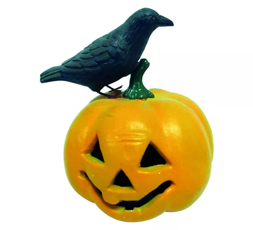 Translation missing: en.Calabaza con Luz y Cuervo de 15,25X15,25X21,60 cm