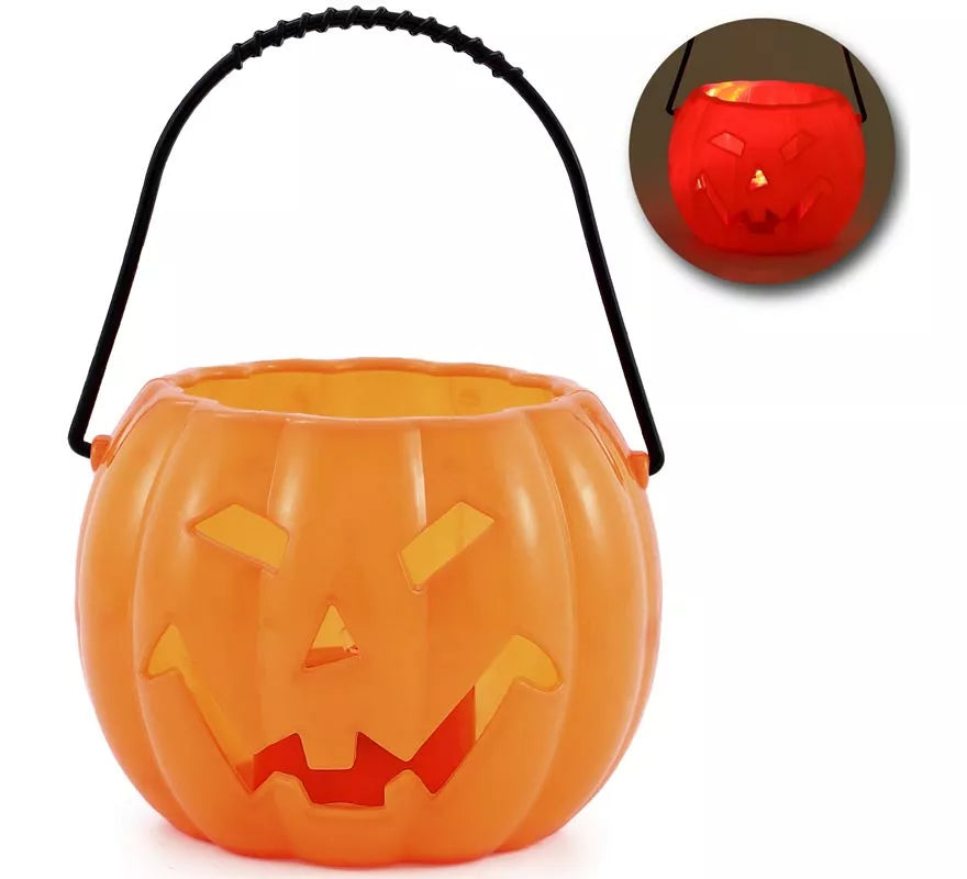 Calabaza con Luz y Sonido de 8x10 cm