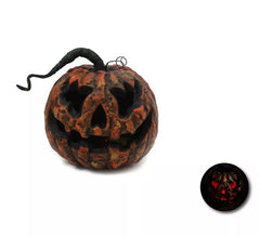 Rotten effect pumpkin with light 25x23x25 cm