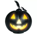 Calabaza Metálica negra con Luz 16 cm