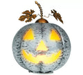 Calabaza Metálica plata con Luz 16 cm