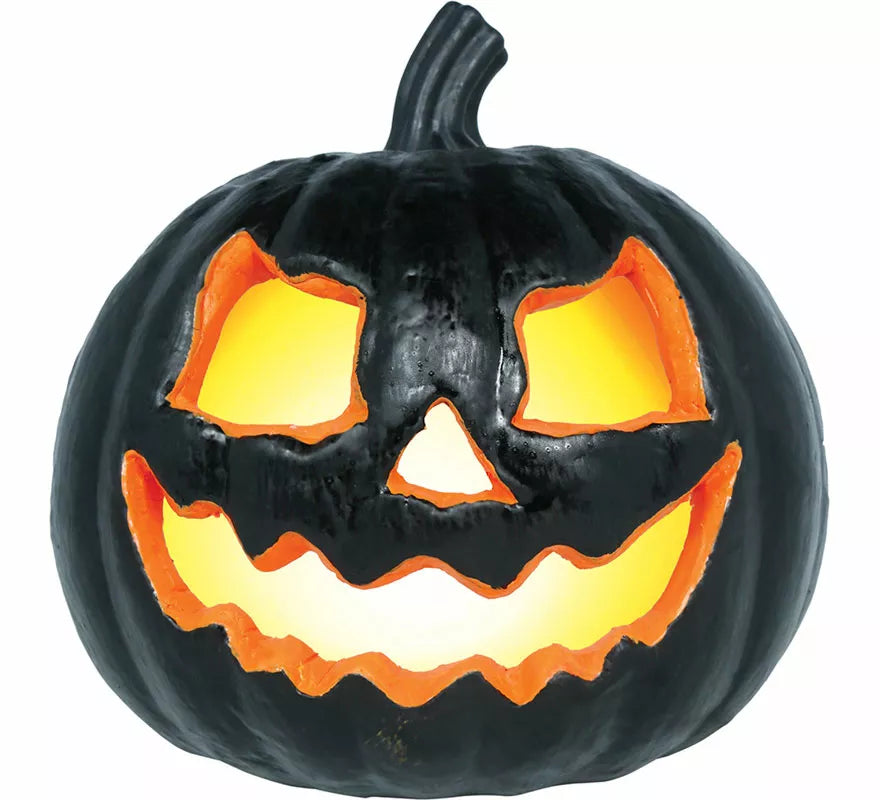 Translation missing: en.Calabaza negra con Luz de 20 cm