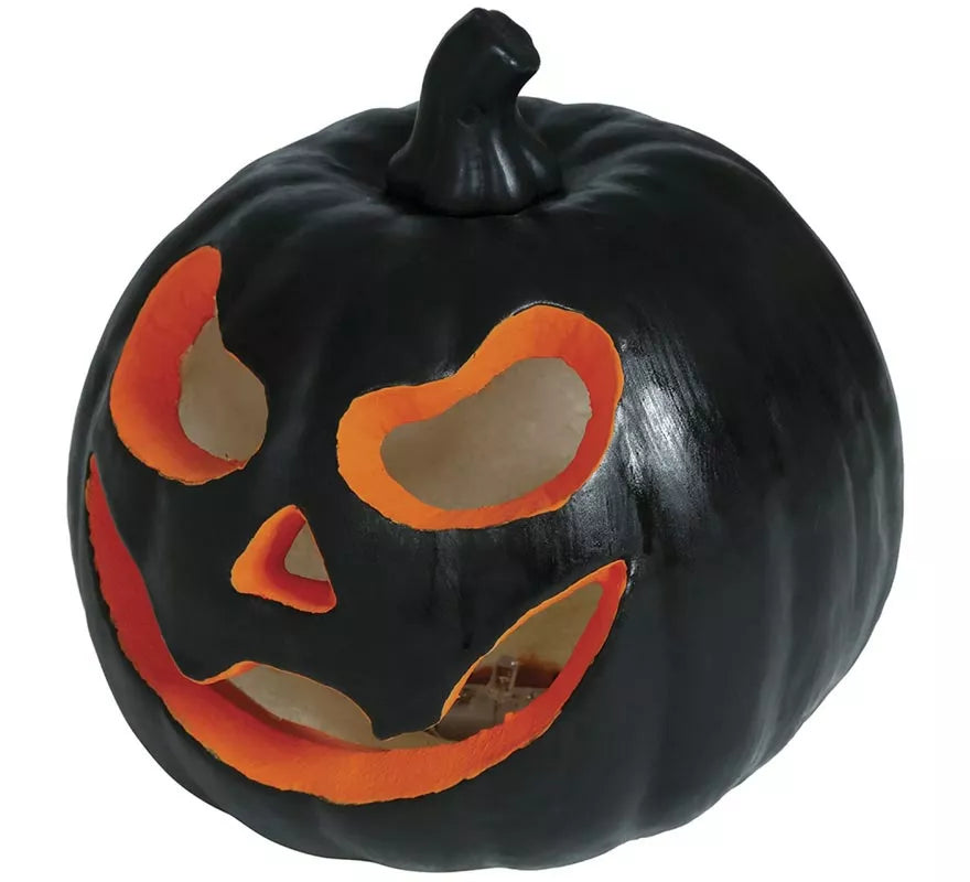 Calabaza negra Foam con Luz 16 cm