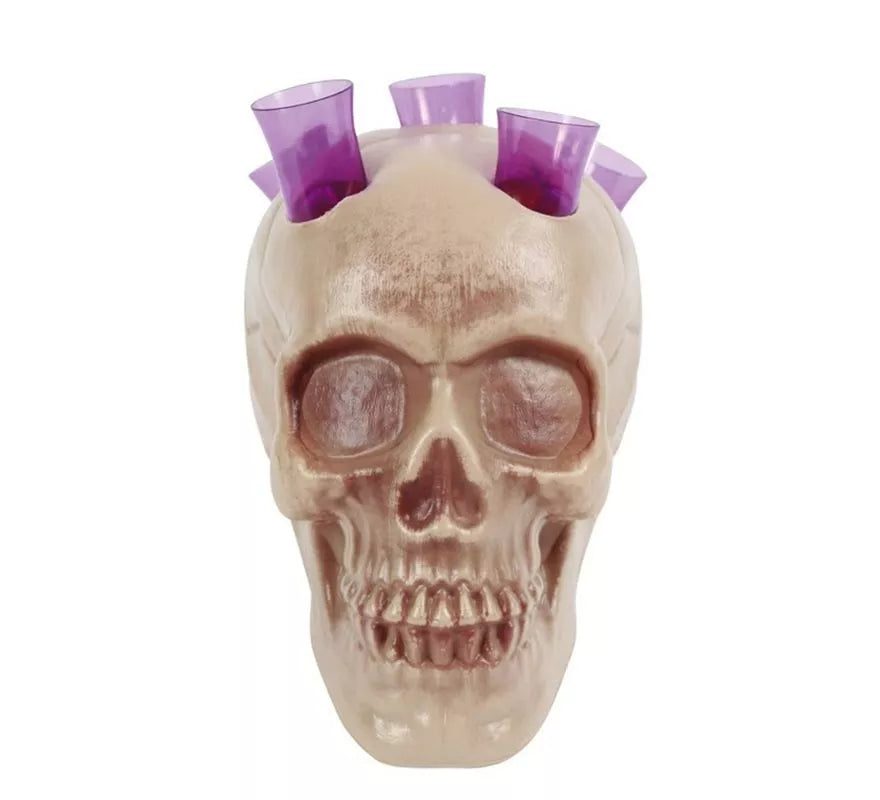 Calavera con Chupitos 20 cms