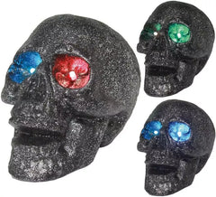 Skull with light in the Eyes in assorted colors 14 cm