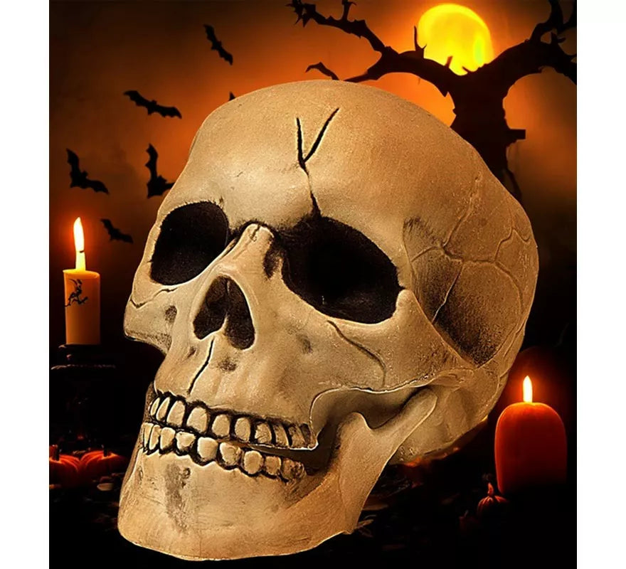 Calavera con Mandíbula y Movimiento de Plástico de 21 cm