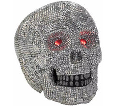 Skull with red eyes and Light 39x48 cm