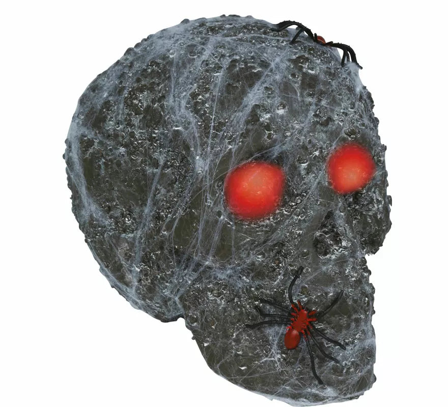 Translation missing: en.Calavera con Telarañas y Luz de 20 cm