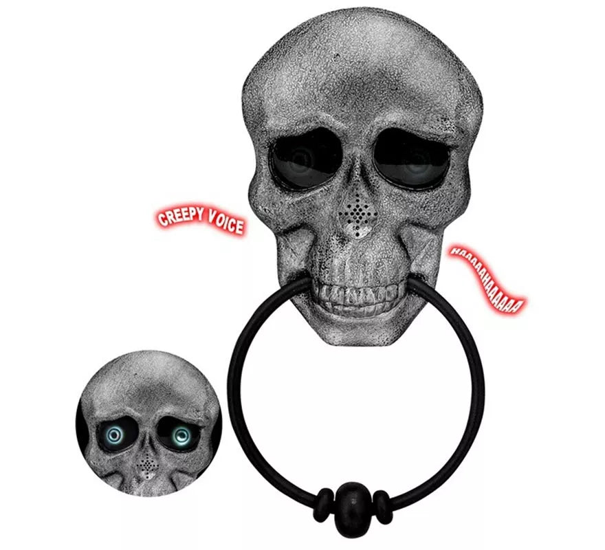 Translation missing: en.Calavera para Puerta con Ojos Animados y Voz Espeluznante