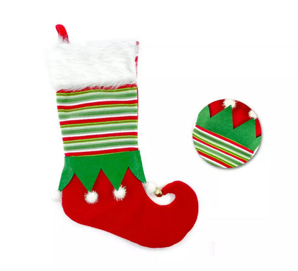 Calcetín de decoración de Navidad de Bota de Elfo de 46 cm