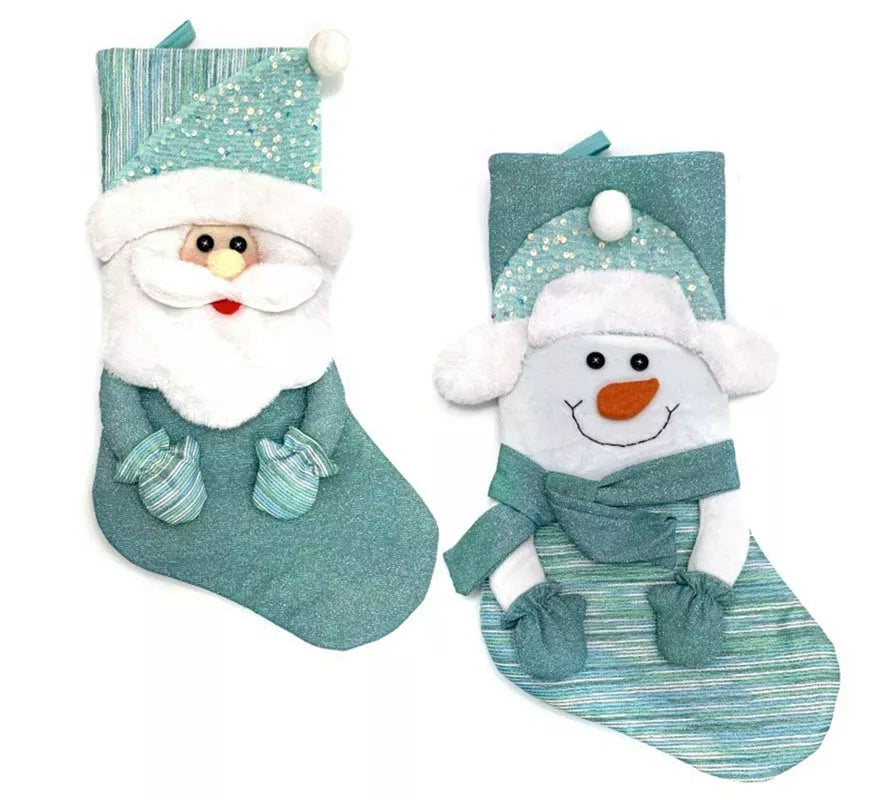Translation missing: en.Calcetín de Navidad azul de 50 cm en modelos surtidos