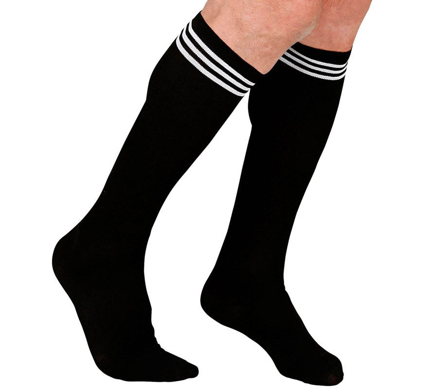 Calcetines Altos de Atletismo Negros para mujer