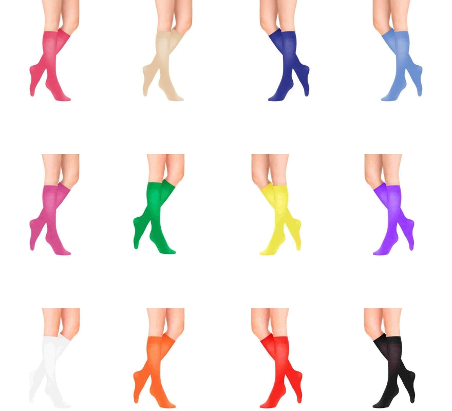 Translation missing: en.Calcetines altos o Medias cortas Lisas en varios colores