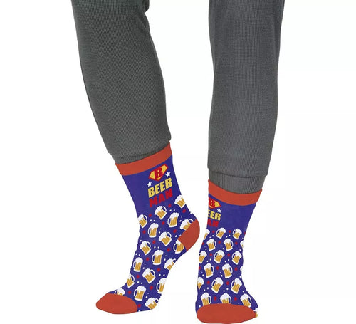 Calcetines azules BeerMan para adultos
