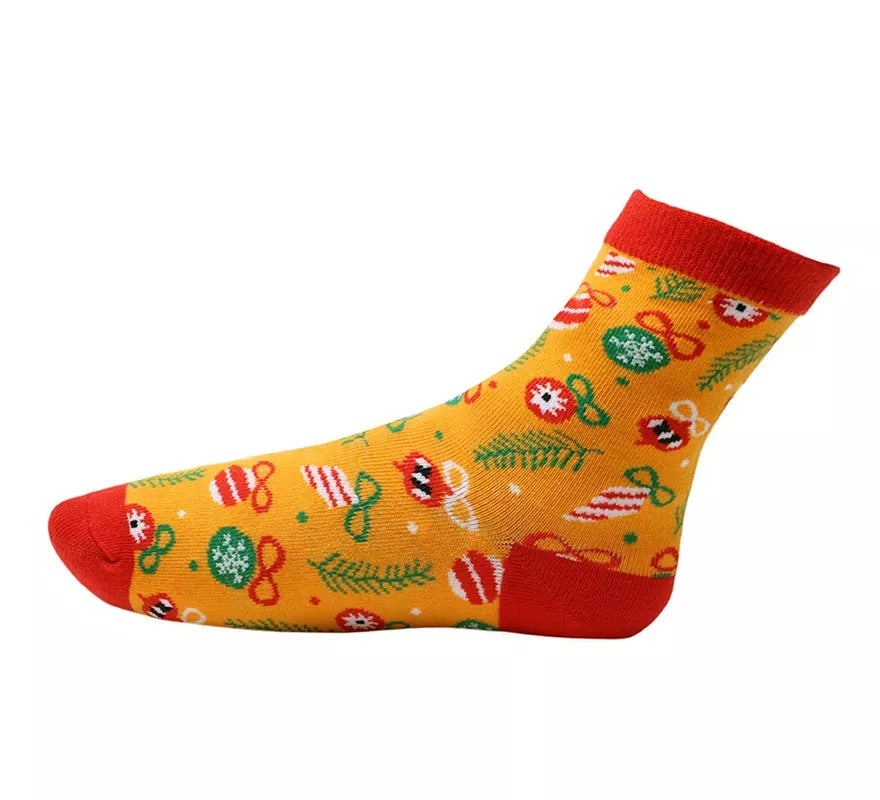 Calcetines Navideños Adornos y Hojas en números del 22 al 48