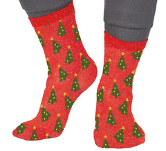 Meias de Natal com glitter nos tamanhos 22 a 41