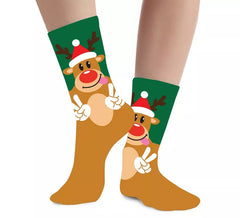 Reindeer Christmas Socks