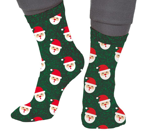 Calcetines Navideños Papá Noel con Purpurina en números del 22 al 41