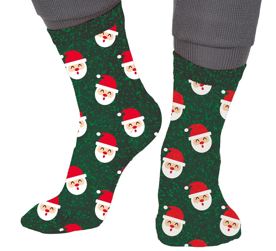 Translation missing: en.Calcetines Navideños Papá Noel con Purpurina en números del 22 al 41