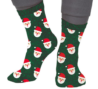Calcetines Navideños Papá Noel con Purpurina en números del 22 al 41