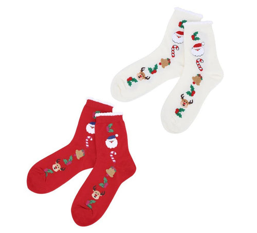 Calcetines Navideños Papá Noel en colores surtidos adulto