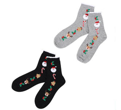 Dark Santa Claus Christmas Socks Size 28-35 in assorted colors for children