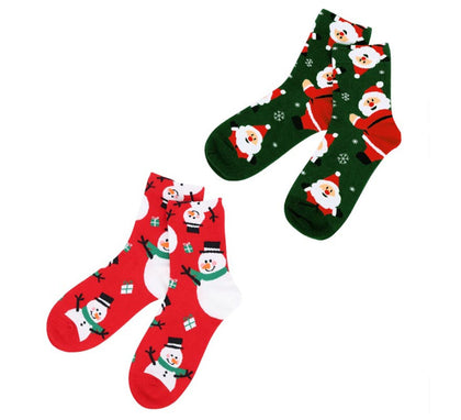 Calcetines Navideños Papá Noel y Muñeco de nieve Talla 28-35 en modelos surtidos infantil