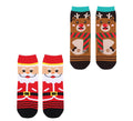 Calcetines Navideños Papá Noel y Reno Talla 28-35 en modelos surtidos infantil
