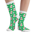 Calcetines Navideños verdes en números del 22 al 48