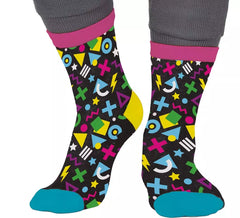 Black 80s Socks for Adults