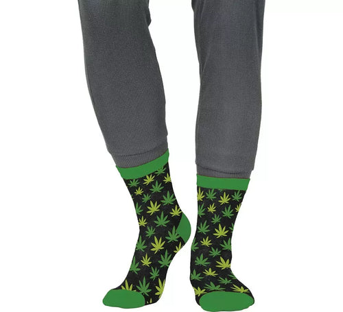 Calcetines verdes de Marihuana para adultos