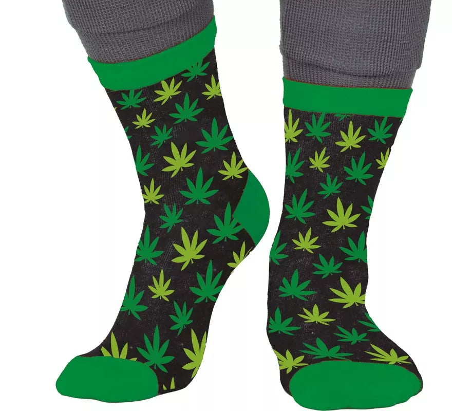 Translation missing: en.Calcetines verdes de Marihuana para adultos