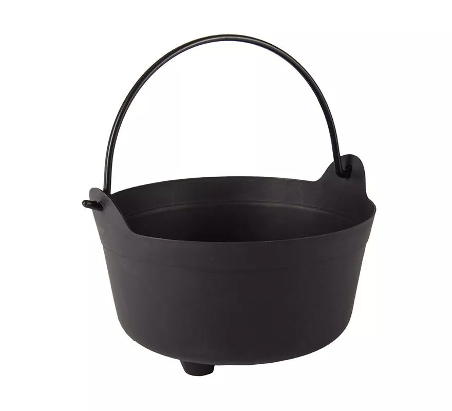 Caldera negra 24 cm para decoración de Halloween