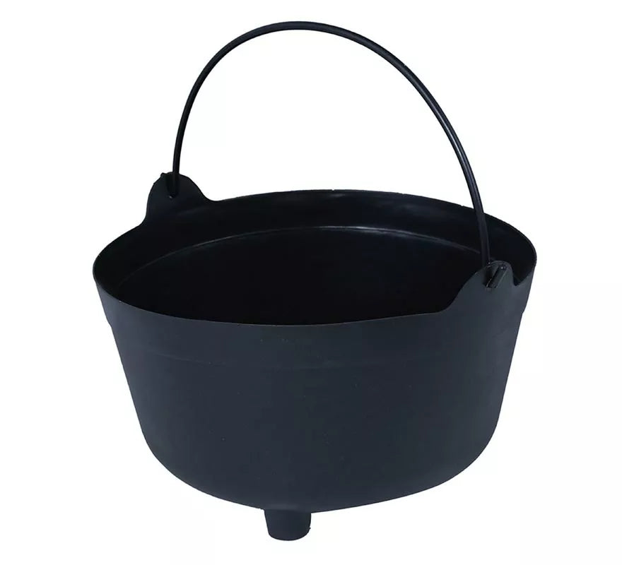 Caldera negra 24 cm para decoración de Halloween