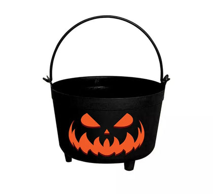 Caldero Calabaza malvada negra de 24x23x15 cm