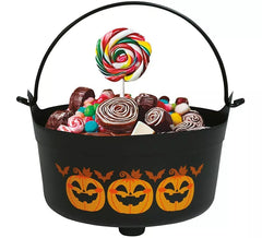 Black Pumpkin Cauldron 24x23x15 cm