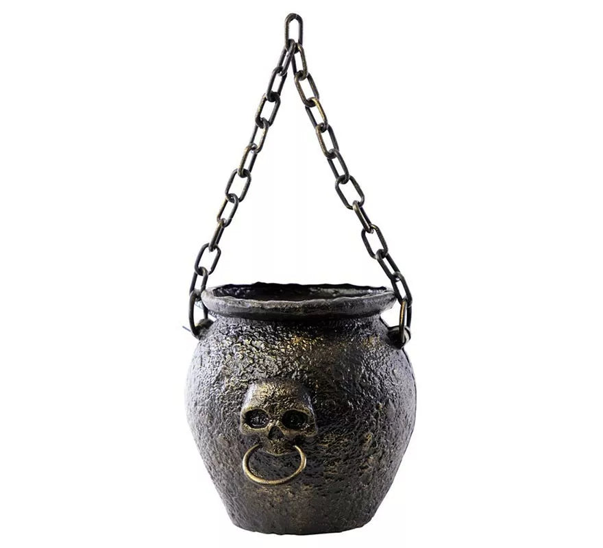 Translation missing: en.Caldero Calavera negro de 26x26x50 cm