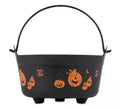 Caldero negro de bruja calabazas felices de 54x28x36 cm