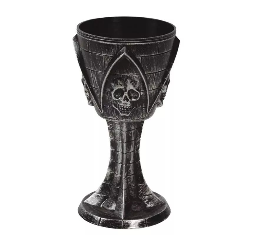 Caliz Negro con Calavera de 19 cm